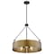 Nuvo Halter 4-Light Pendant, E26 60W, Matte Black, Natural Brass Metal Shade 60/7693 - alternate 6